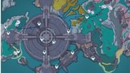 Farming route 2 for the Rainbowdrop Crystal ores on Paha Isle (Image via Sportskeeda Gaming || HoYoverse)